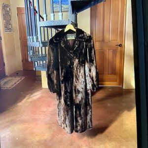 Vintage rich brown fur coat by Henrietta Stein of Harrisburg.